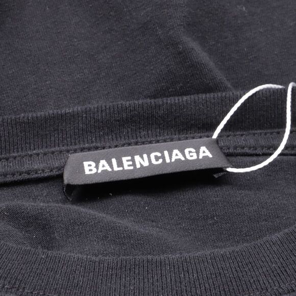 Balenciaga BB Logo-Print T-Shirt in Black Cotton - Picture 5 of 7